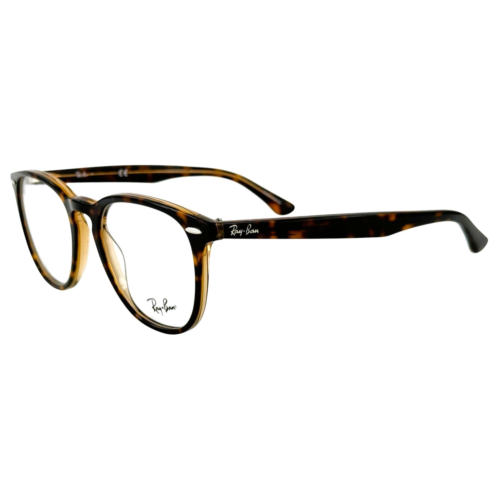 Ray Ban Rb7159 Unisex Plastic Eyeglass Frame 8109 Havana On Trans Brown 52-20